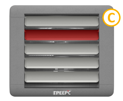 Водяной тепловентилятор ГРЕЕРС ВС-1320С с эпоксидированным теплообменником