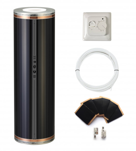 Инфракрасный пленочный теплый пол 0,5 м² с терморегулятором М