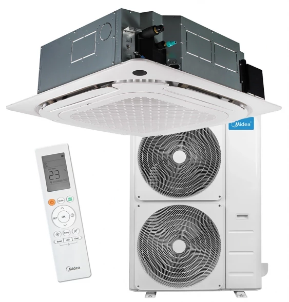 Кассетный инверторный кондиционер Midea MCD1-55HRFNX(GA)-B/MOE30U-55HFN8-R(GA)/T-MBQ4-04AWD