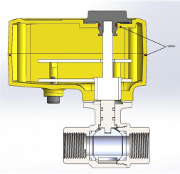 Шаровой кран с электроприводом Neptun PROFI 12В 1 1/4
